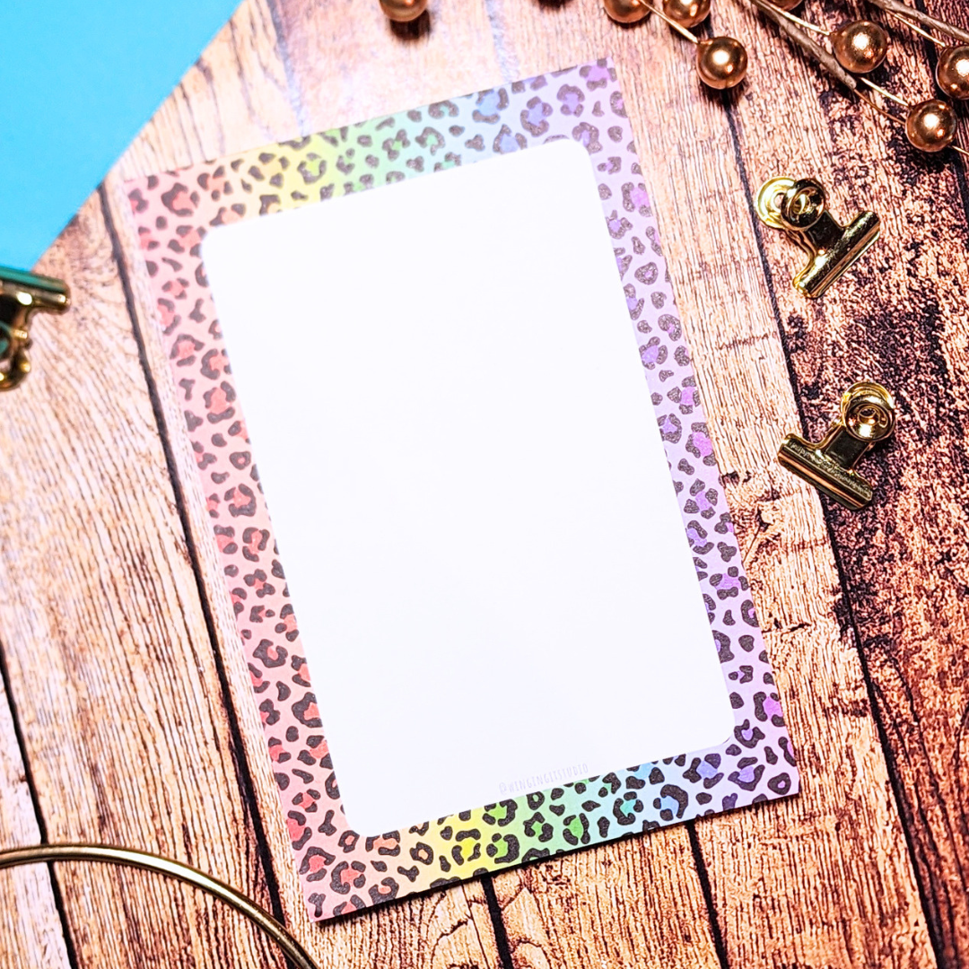 Rainbow Leopard Notepad