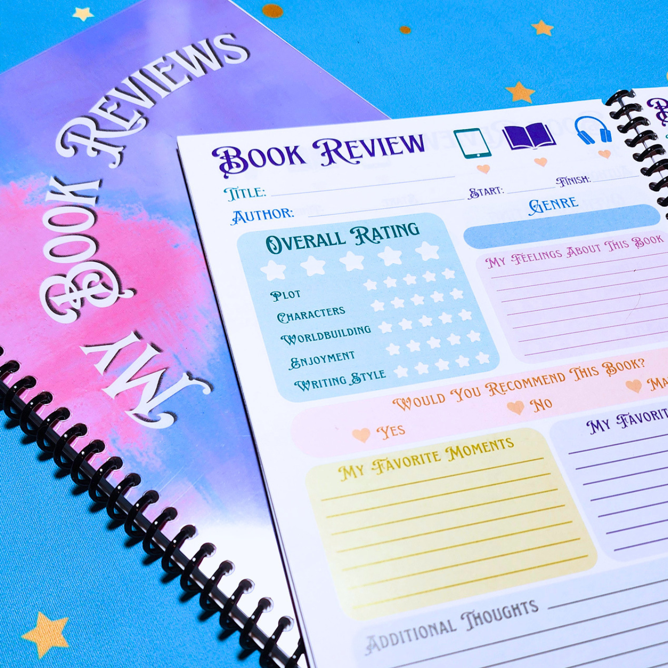 Book Review Pages Notebook