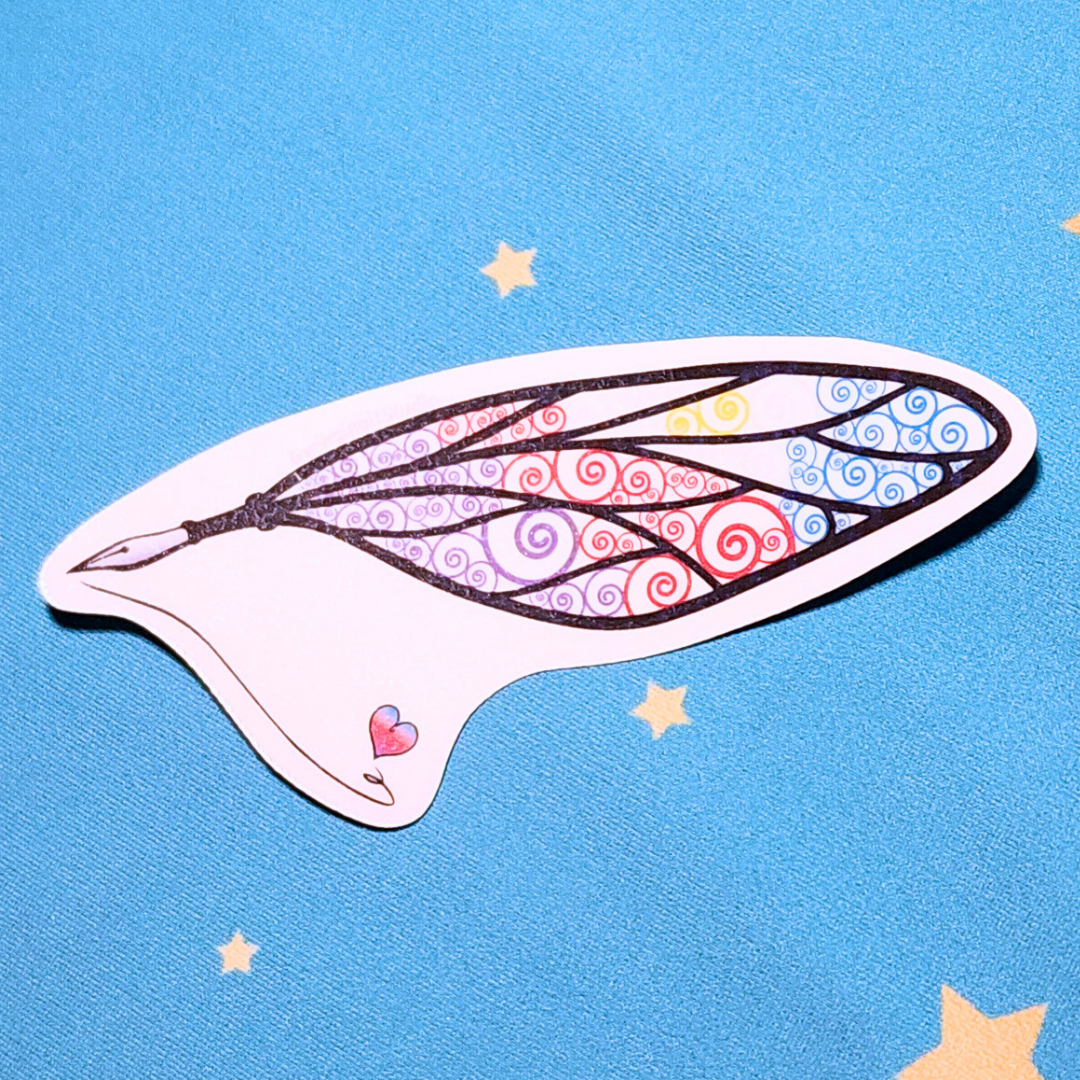 Winged Pen - Polyamory Flag Sticker