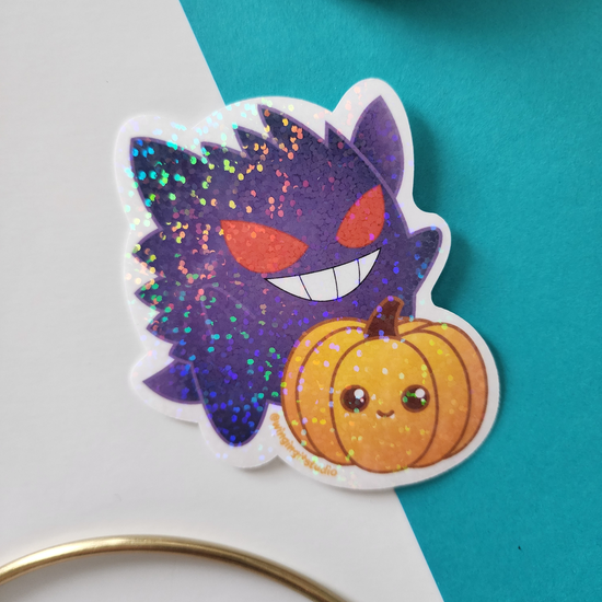 Pumpkin Gengar Sticker
