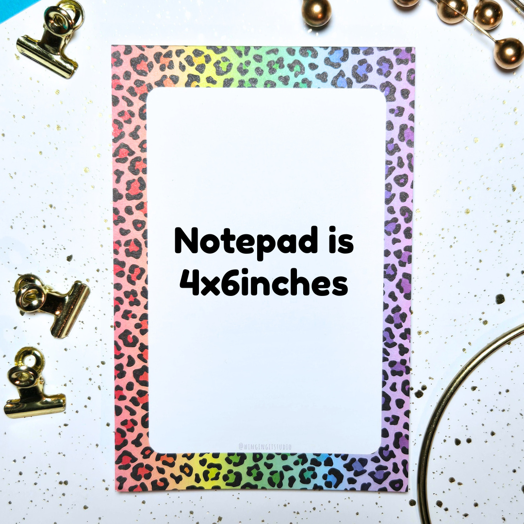Rainbow Leopard Notepad
