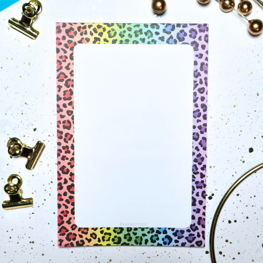 Rainbow Leopard Notepad