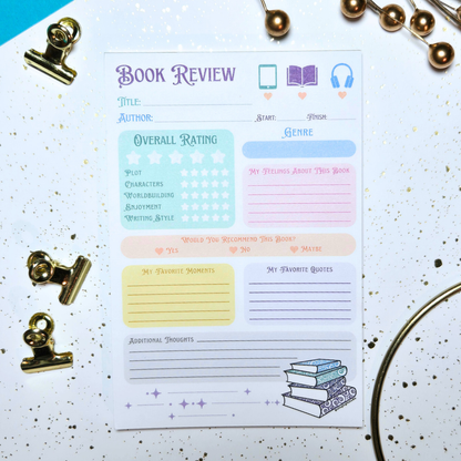 Book Review Notepad