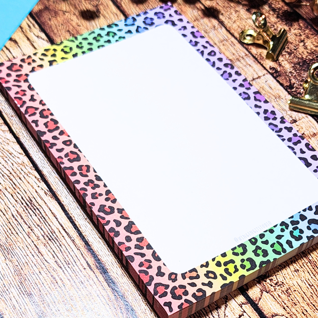 Rainbow Leopard Notepad