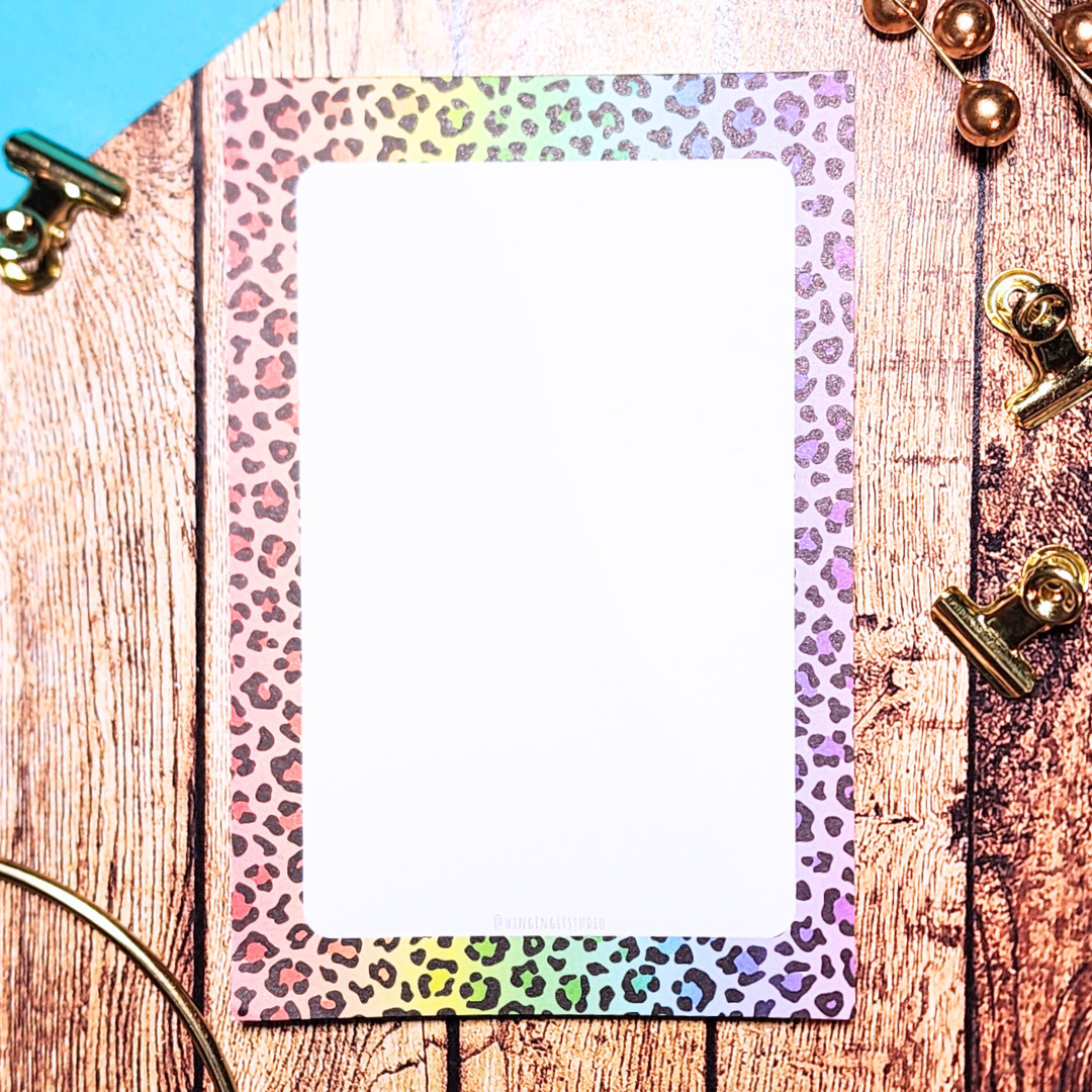 Rainbow Leopard Notepad
