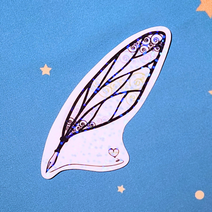 Winged Pen - Agender Flag Sticker