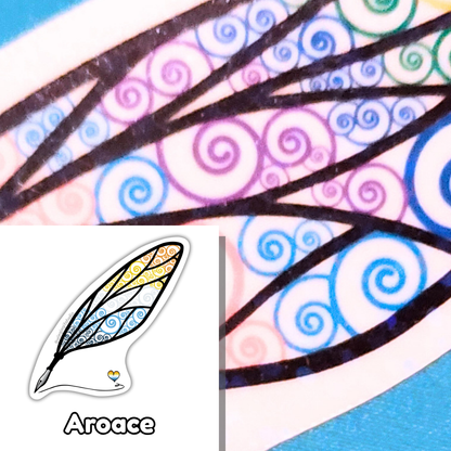 Winged Pen - Aroace Flag Sticker