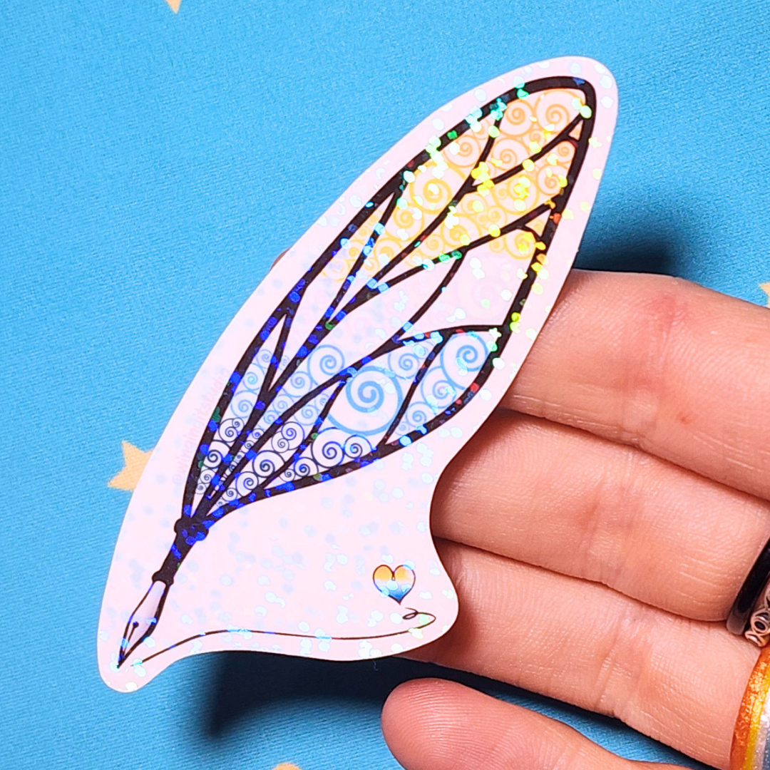 Winged Pen - Aroace Flag Sticker
