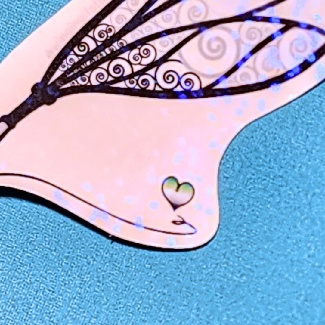 Winged Pen - Aromantic Flag Sticker