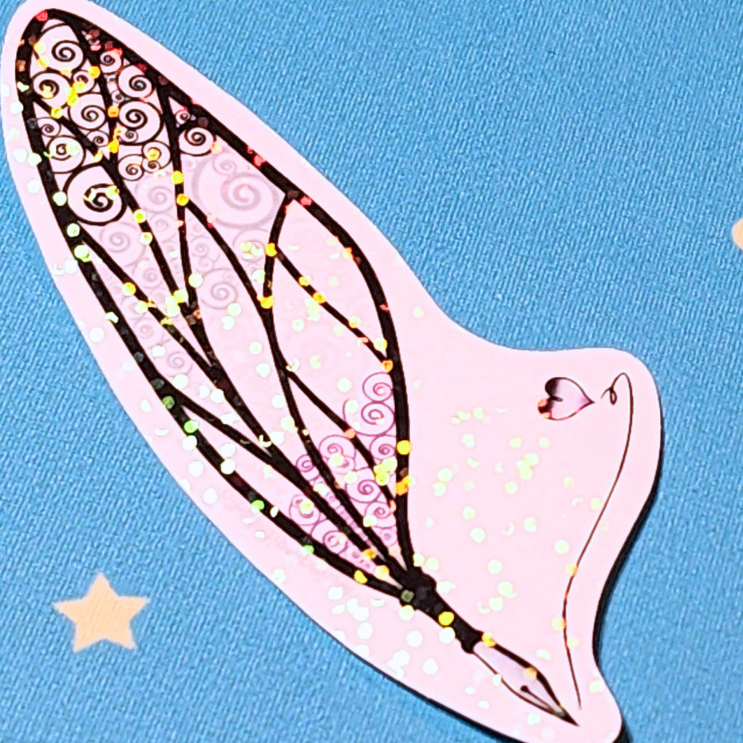 Winged Pen - Asexual Flag Sticker