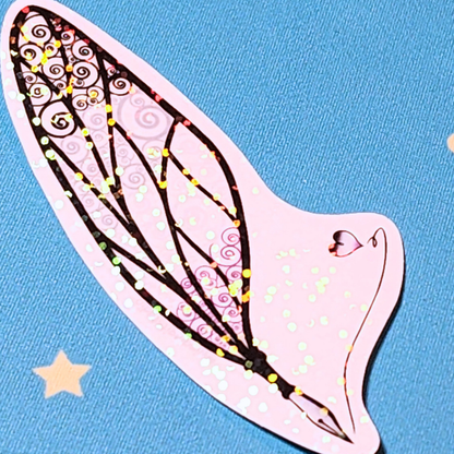 Winged Pen - Asexual Flag Sticker