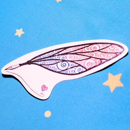 Winged Pen - Bisexual Flag Sticker