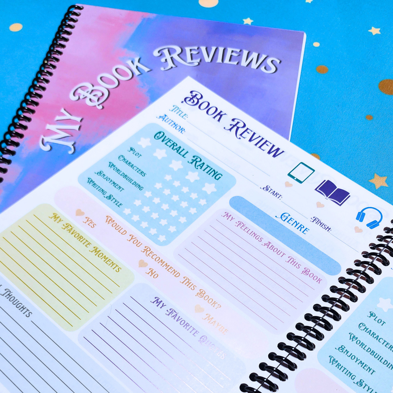 Book Review Pages Notebook