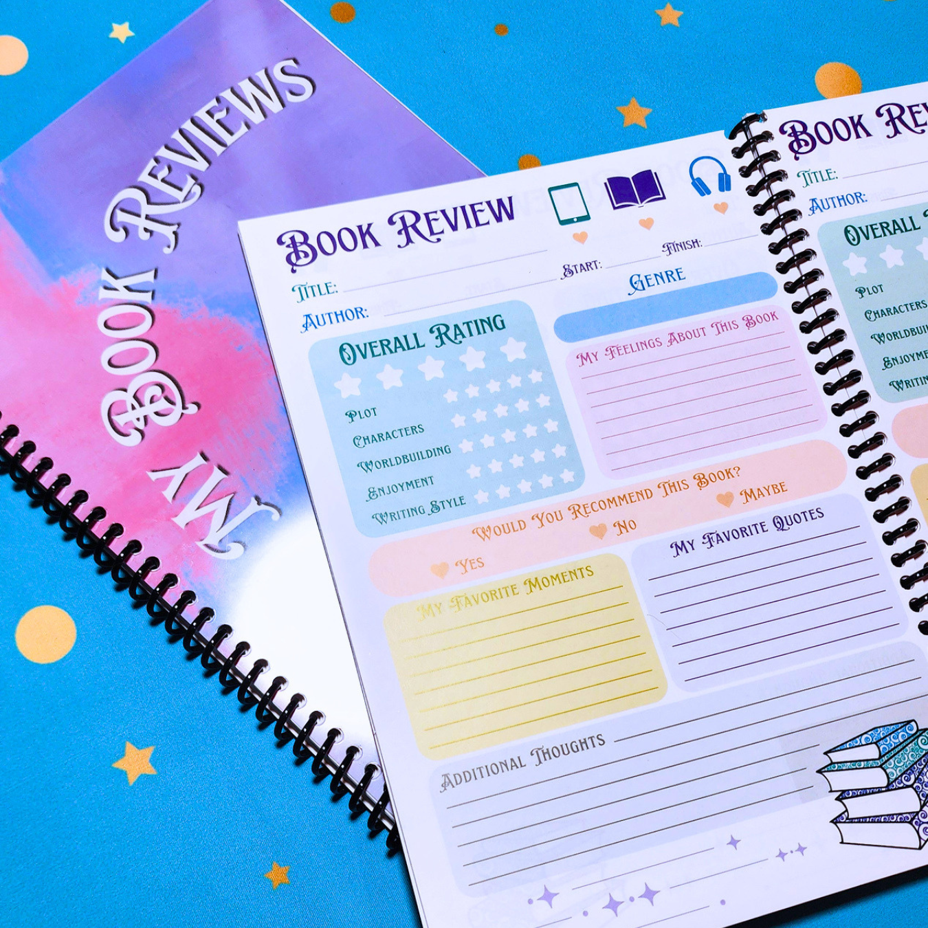 Book Review Pages Notebook