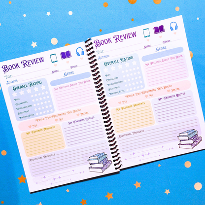 Book Review Pages Notebook
