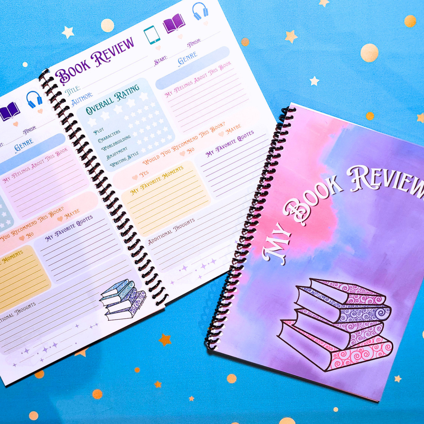 Book Review Pages Notebook