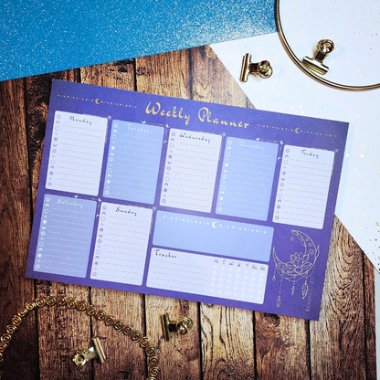 Celestial Moon Weekly Calendar Planner