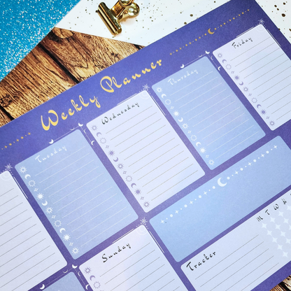 Celestial Moon Weekly Calendar Planner