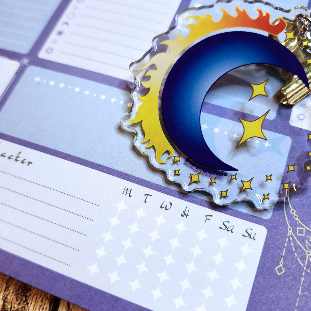 Celestial Moon Weekly Calendar Planner
