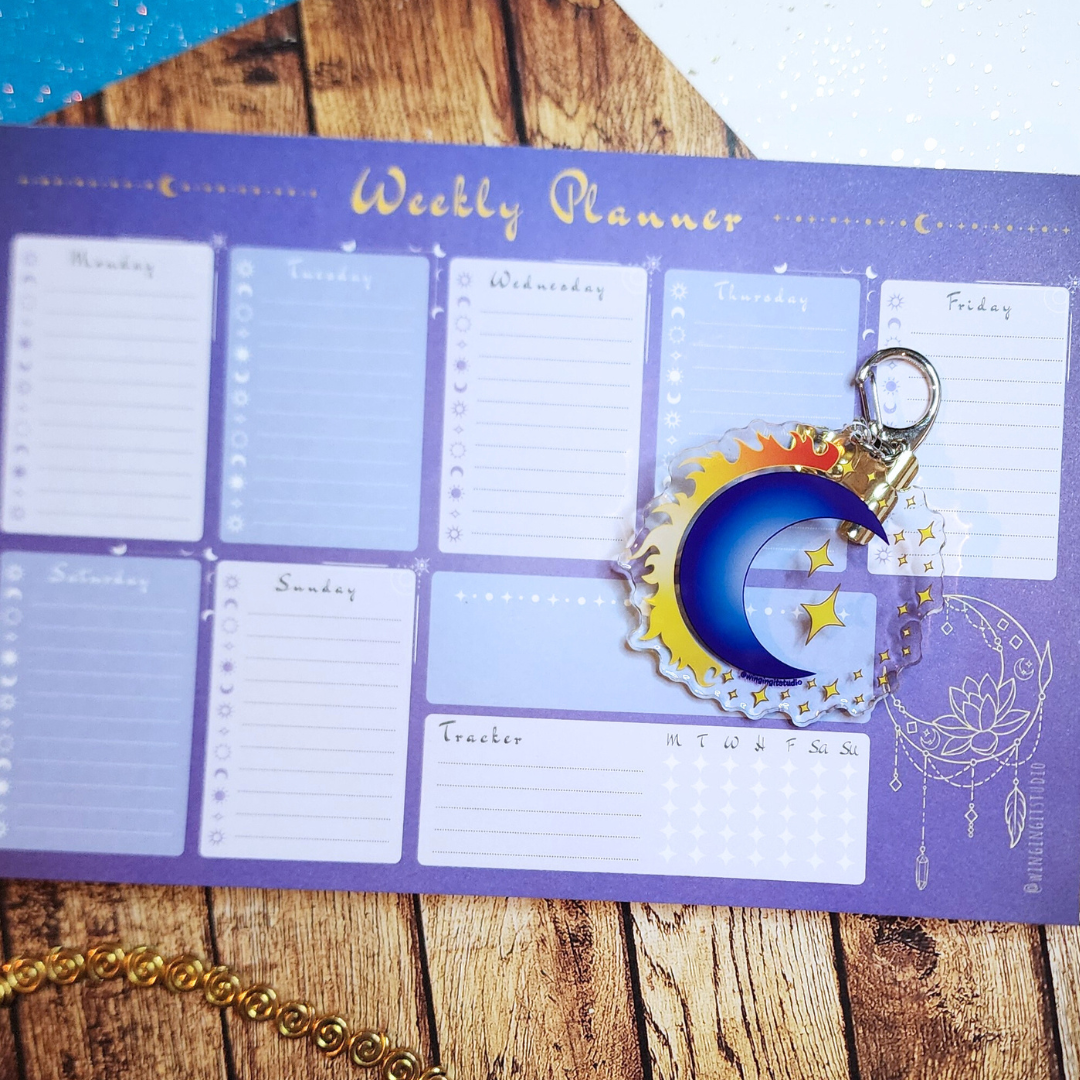 Celestial Moon Weekly Calendar Planner