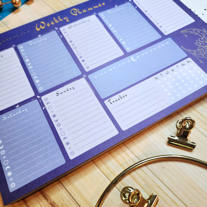 Celestial Moon Weekly Calendar Planner