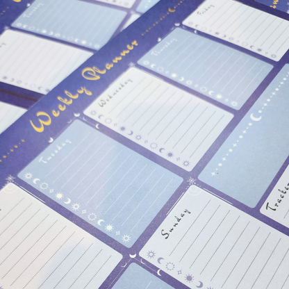 Celestial Moon Weekly Calendar Planner