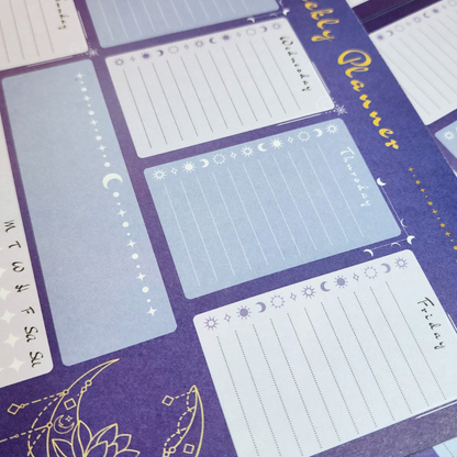 Celestial Moon Weekly Calendar Planner