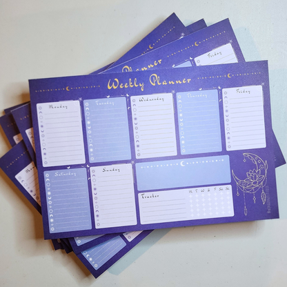 Celestial Moon Weekly Calendar Planner
