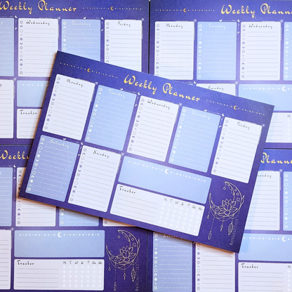 Celestial Moon Weekly Calendar Planner
