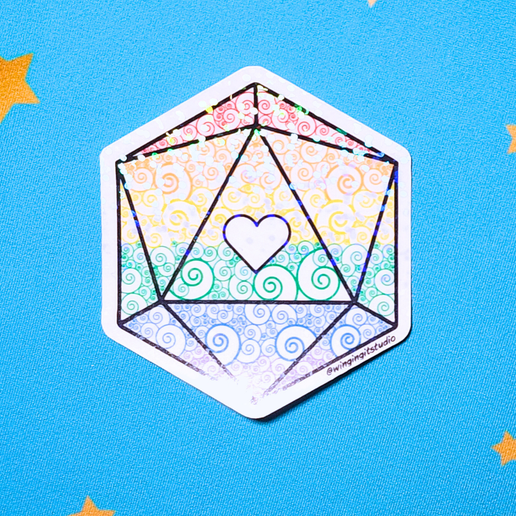 D20 - Pride Flag Sticker