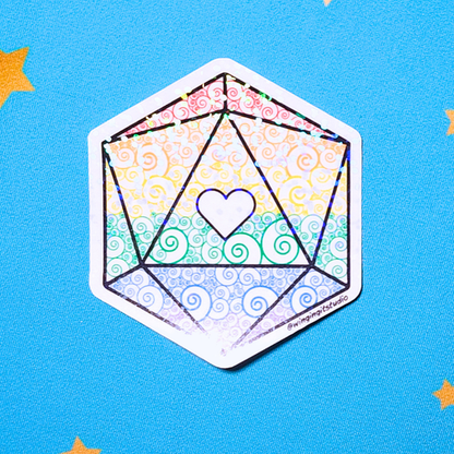D20 - Pride Flag Sticker
