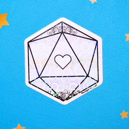 D20 - Agender Flag Sticker