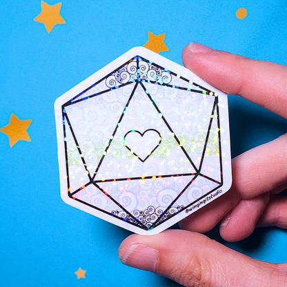 D20 - Agender Flag Sticker