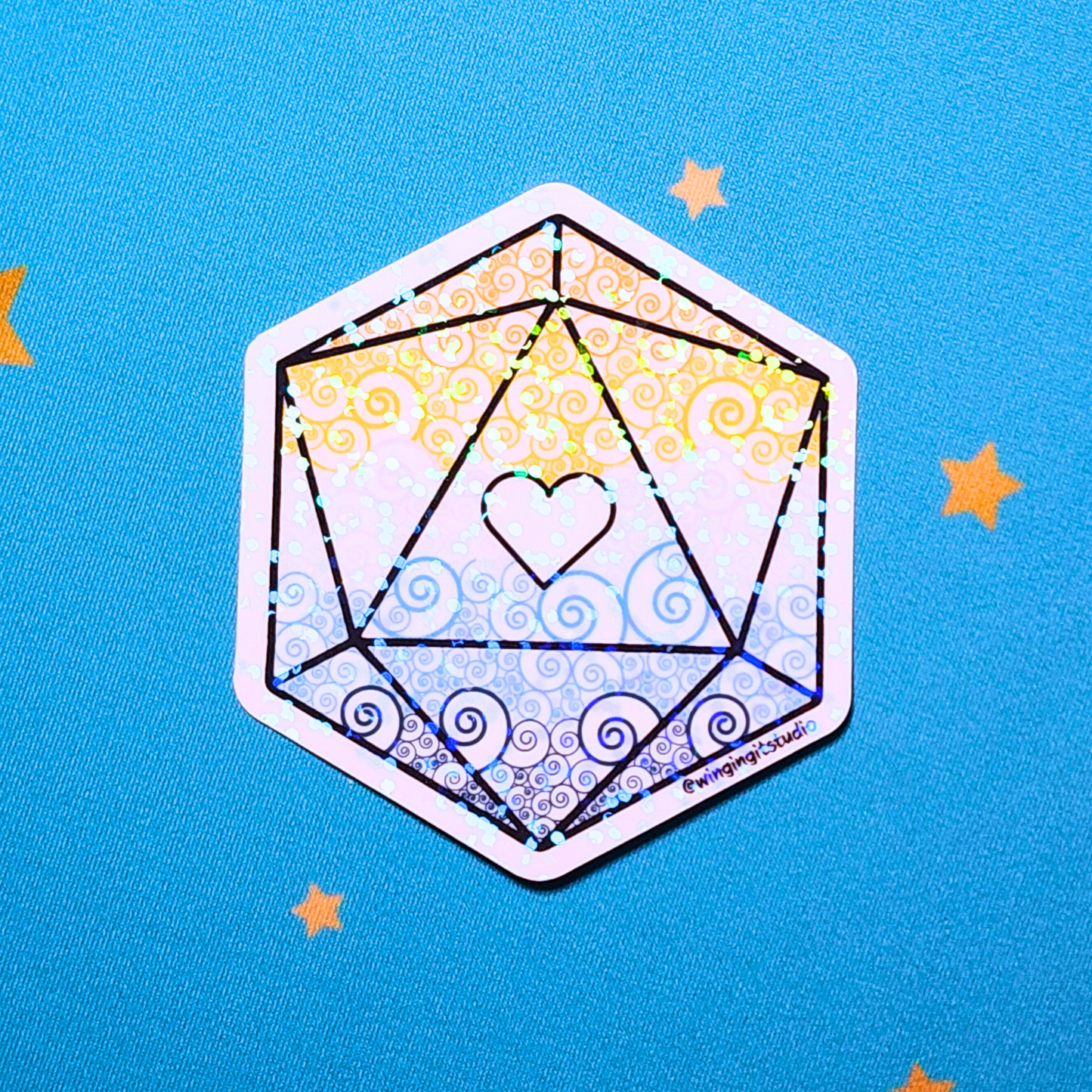 D20 - AroAce Flag Sticker