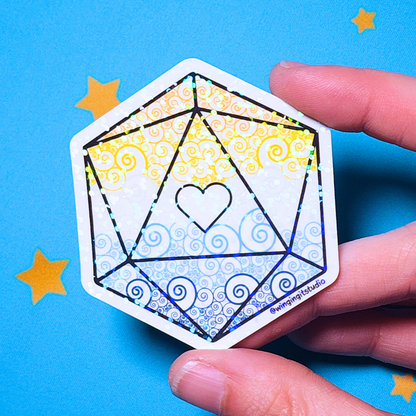 D20 - AroAce Flag Sticker