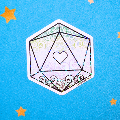D20 - Aromantic Flag Sticker