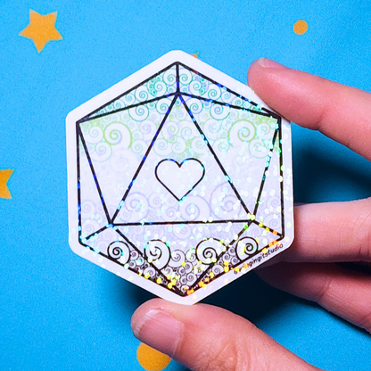 D20 - Aromantic Flag Sticker