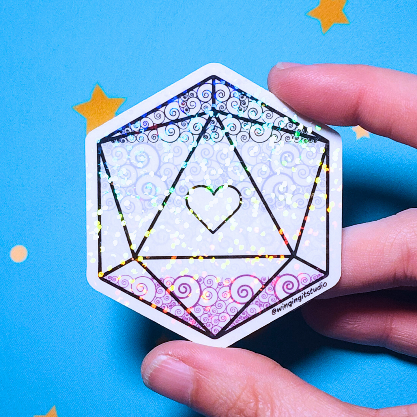 D20 - Asexual Flag Sticker