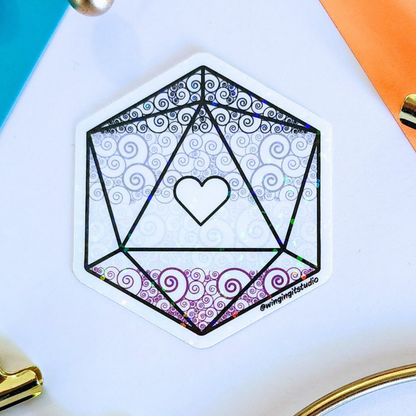 D20 - Asexual Flag Sticker