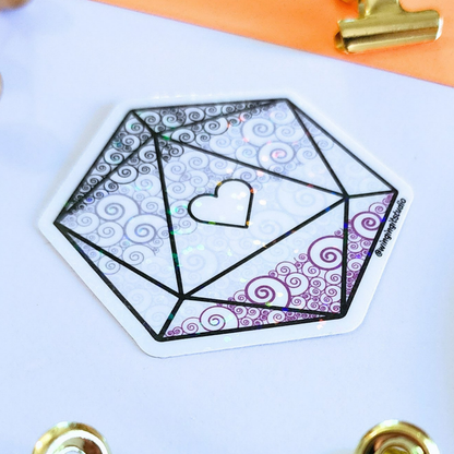 D20 - Asexual Flag Sticker