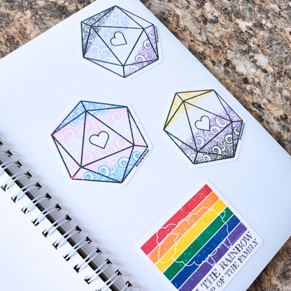 D20 - Asexual Flag Sticker