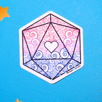 D20 - Bisexual Flag Sticker