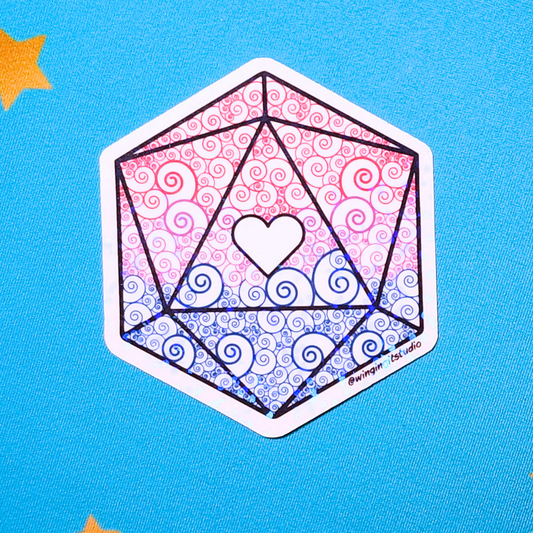 D20 - Bisexual Flag Sticker