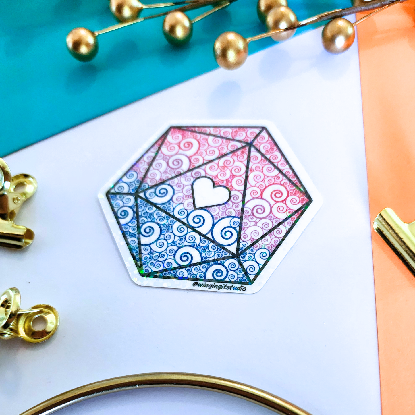 D20 - Bisexual Flag Sticker