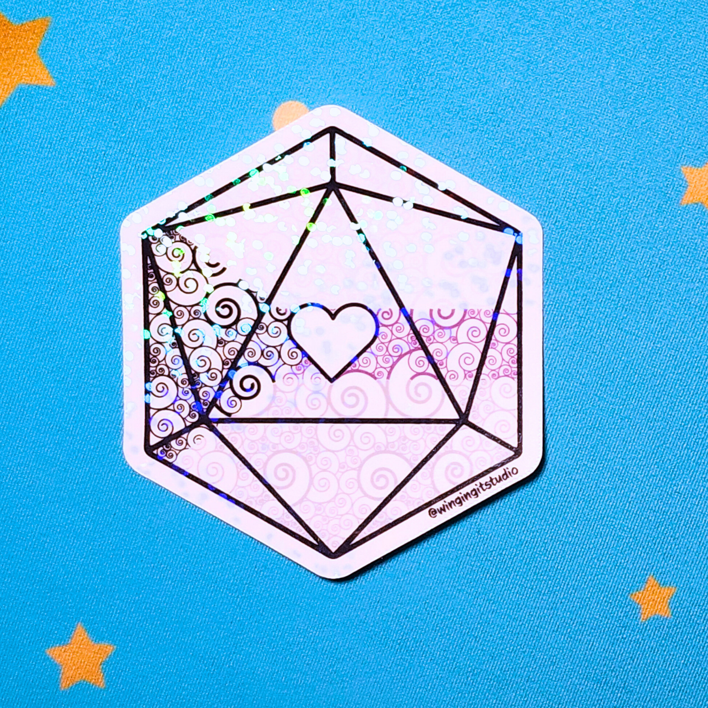 D20 - Demisexual Flag Sticker