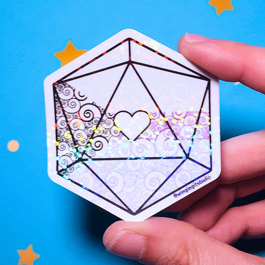 D20 - Demisexual Flag Sticker