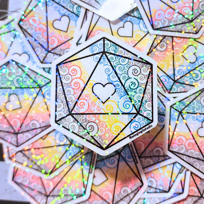 D20 - Disability Flag Sticker
