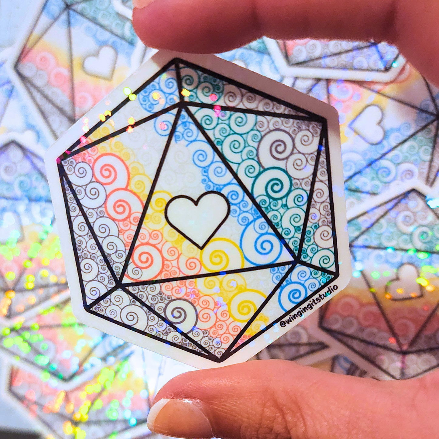 D20 - Disability Flag Sticker
