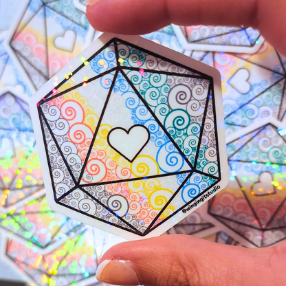 D20 - Disability Flag Sticker