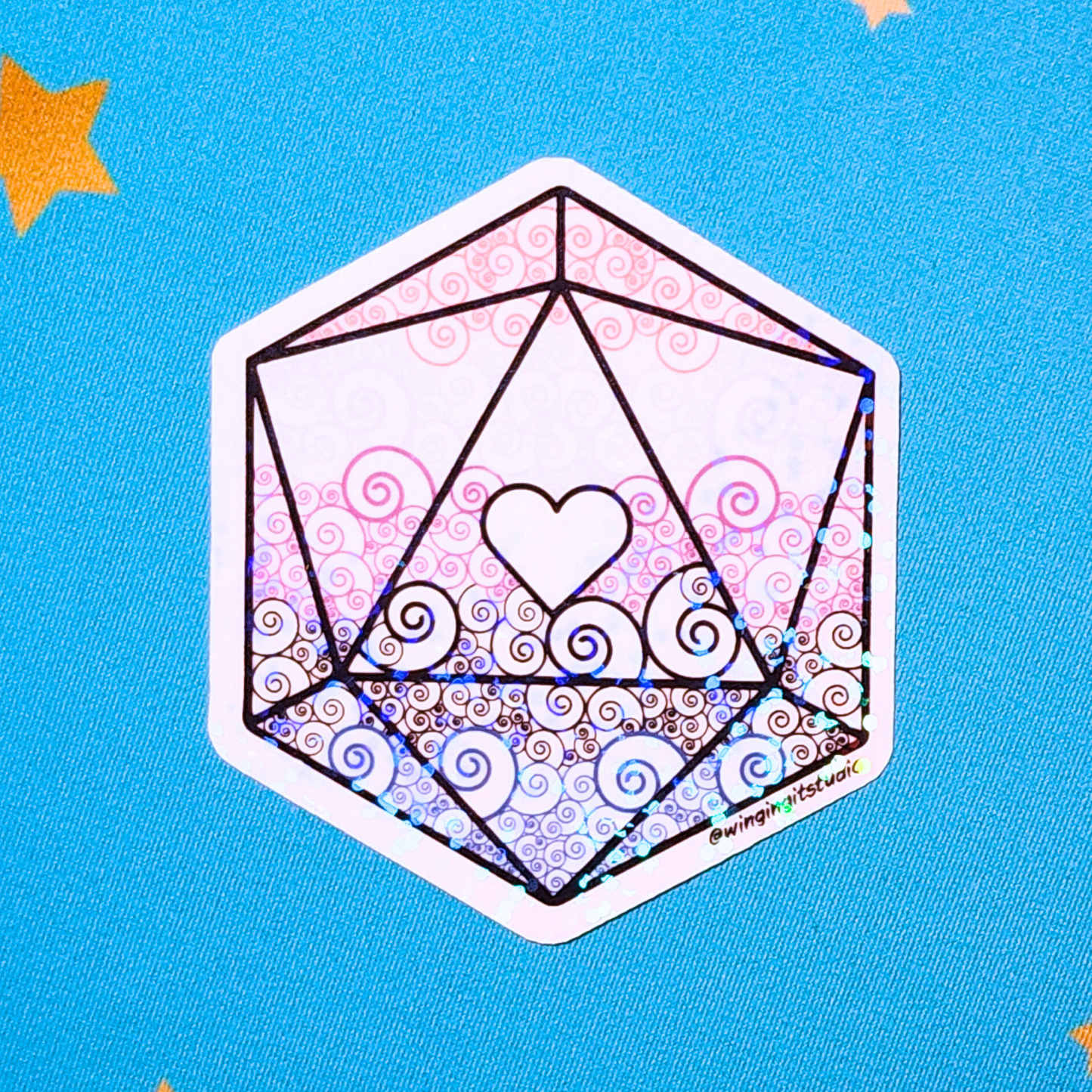 D20 - Genderfluid Flag Sticker